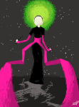  2011 back_angle black_squiddle_dress green_sun rose_lalonde solo thebucketwhisperer thorns_of_oglogoth 
