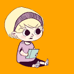  book mauve_squiddle_shirt rose_lalonde sitting solo source_needed sourcing_attempted starter_outfit 