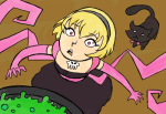  2011 animated black_squiddle_dress fairystuck high_angle jaspers liralica rose_lalonde text 