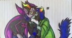  2025 alexabraixen blackrom cat_hat catfish eridan_ampora facial_hair fullres kiss nepeta_leijon shipping spade starter_outfit 