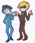  crownkind dave_strider four_aces_suited john_egbert wise_guy_slime_suit 