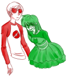  dave_strider dress_of_eclectica jade_harley limited_palette red_baseball_tee 