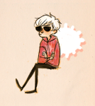  arms_crossed aspect_hoodie aspect_symbol dave_strider kaymurph solo time_aspect 