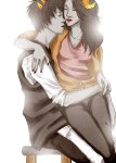  2spooky aradia_megido arm_around_shoulder no_glasses shipping sollux_captor source_needed sourcing_attempted synnesai 