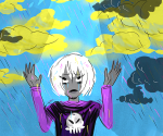  black_squiddle_dress crying grimdark land_of_light_and_rain rain rose_lalonde solo source_needed sourcing_attempted 