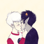  dave_strider karkat_vantas kiss no_glasses red_baseball_tee red_knight_district redrom shipping source_needed sourcing_attempted 