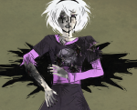  black_squiddle_dress blood crying gore grimdark icollectsmalllamas rose_lalonde solo 