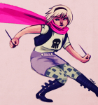  casual fashion knitting_needles rose&#039;s_pink_scarf rose_lalonde solo tadeles 