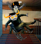  1s_th1s_you crossover image_manipulation marvel source_needed sourcing_attempted stairs tavros_nitram vriska_serket wheelchair word_balloon x-men 