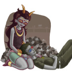  actual_source_needed feferi_peixes head_on_lap kneeling palerom queen_bee redrom rubber_horn shipping sollux_captor source_needed sourcing_attempted troll_lab 