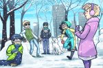 becquerel beta_kids bro city dave_strider jade_harley john_egbert rose's_winter_clothes rose_lalonde trees winter zeb-the-bro