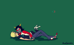  2011 clothingswap coolkids dave_strider heart holding_hands lying madseason on_stomach red_baseball_tee redrom shipping terezi_pyrope 