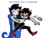  2025 blackrom bluesclues breath_aspect carrying chomplicated fullres godtier heir john_egbert reverse_hug shipping starter_outfit terezi_pyrope text 