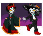 2023 body_modification dancing facepaint fashion fashion_police flowers fullres hat jaggy_lines kanaya_maryam mexican_clothes redrom shipping terezi_pyrope voidlace wonk