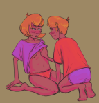  2023 back_angle barefoot blush dave_strider dersecest fullres grubbutts incest mauve_squiddle_shirt no_glasses nsfw_source red_record_tee rose_lalonde shipping undergarments 
