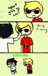  animated broken_source clockworkspiders dave_strider grab_my_boobs john_egbert meme red_record_tee starter_outfit text 
