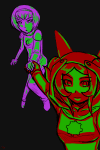  animated aradia_megido dreamself evy godtier holding_hands limited_palette maid rose_lalonde source_needed sourcing_attempted thorn_whip 