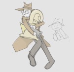  2023 fullres humanized instrument lineart problem_sleuth problem_sleuth_(adventure) sketch solo wretchedlord 