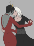  alternate_hair body_modification dancing fashion formal holding_hands kanaya_maryam kiss redrom rose_lalonde rosemary shipping source_needed sourcing_attempted 