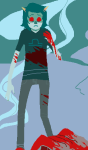  blood head_out_of_frame karkat_vantas no_glasses sadstuck source_needed sourcing_attempted starter_outfit terezi_pyrope 