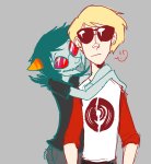  ! broken_source coolkids dave_strider pootles red_baseball_tee redrom reverse_hug shipping starter_outfit terezi_pyrope word_balloon 