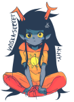 godtier kirahatesyou light_aspect no_glasses sitting solo thief vriska_serket