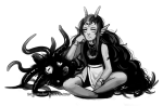  deleted_source dream_ghost feferi_peixes grayscale horrorterrors majuscular sitting solo starter_outfit 