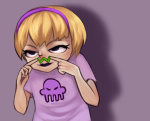  caitlin mauve_squiddle_shirt panel_redraw rose_lalonde solo starter_outfit w_magnet 