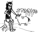  adventure_time atomicpowered beatonstuck crossover equius_zahhak grayscale lineart private_source 