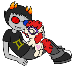  candy crossover diabetes my_little_pony ponies sitting sollux_captor source_needed sourcing_attempted starter_outfit 