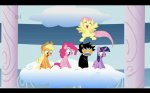  applejack crossover fluttershy image_manipulation karkat_vantas my_little_pony pinkie_pie ponies reaction twilight_sparkle 