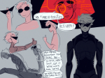 2014 alpha_dave au broken_source computer dirk_strider fullres grandma grayscale highlight_color my-friend-the-frog no_glasses profile robot scars sketch text word_balloon