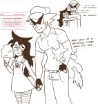  2025 4ng3lc4k3777 age_discrepancy animals blush bro fashion food fullres grayscale holding_hands hug jade_harley legal_in_dog_years lineart monochrome nsfw_source plushie redrom shipping starter_outfit text 