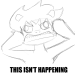  animated crossover grayscale karkat_vantas my_little_pony mylittlehomestuck ponified reaction sketch solo 