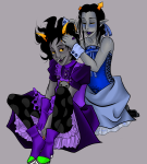 2010 blush crossdressing equius_zahhak fullres gamzee_makara high_horse kisiki no_glasses redrom shipping styling_hair 