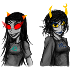  alternate_hair no_glasses scourge_sisters source_needed sourcing_attempted starter_outfit terezi_pyrope vriska_serket 