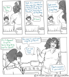 2021 amputation au chubstuck comic food fullres grayscale kanaya_maryam lineart musclestuck ri0tbreaker scars shipping spidermoth text vriska_serket word_balloon