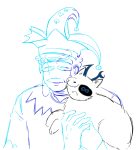  2024 animalstuck carrying cats clubs conceptofjoy diamond eyepatch fullres heart homestuck:_beyond_canon monochrome nannasprite spade sprite vriska_serket 