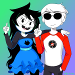  2026 8bitkitten dave_strider dress_of_eclectica fullres jade_harley jaggy_lines no_coat red_baseball_tee 