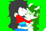  animated crying dress_of_eclectica epilepsy_warning homebot jade_harley jadesprite kiss radioactive_love redrom selfcest shipping sprite squiddlejacket 