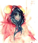  aradia_megido godtier headshot kotijumi maid solo time_aspect watercolor 