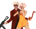  2024 date_dress dave_strider dersecest fullres gun incest instrument lipstick_stains ravedose red_plush_puppet_tux rifle rose_lalonde weapon 