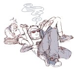  2023 book dave_strider dersecest fullres incest lying mineralteacup monochrome red_baseball_tee redrom rose_lalonde shipping starter_outfit text word_balloon 