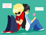  back_to_back dave_strider flowers jade_harley redrom shipping soohee spacetime word_balloon 