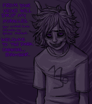  2012 broken_source fullres gamzee_makara monochrome sober_gamzee solo starter_outfit text whitekitestrings 