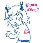 ! 2025 aranea_serket back_angle dancestors dream_ghost fish fullres highlight_color language:french lineart monochrome no_glasses rippleap solo starter_outfit text