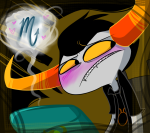  blush computer deleted_source heart shipping sitting solo starter_outfit tavriska tavros_nitram vivzmind wheelchair word_balloon zodiac_symbol 