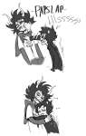 2014 bard blood chubsintubs codtier comic crying dream_ghost fullres gamzee_makara godtier grayscale hug karkat_vantas palerom rage_aspect scars shipping sober_gamzee starter_outfit strife text tropicshipping