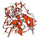  2015 chubsintubs diamond dragon_cane fullres monochrome palerom scourge_sisters shipping starter_outfit terezi_pyrope vriska_serket zodiac_symbol 