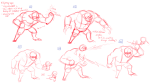 2016 artificial_limb death_blast fullres lord_english monochrome no_shirt paperseverywhere sketch strife text